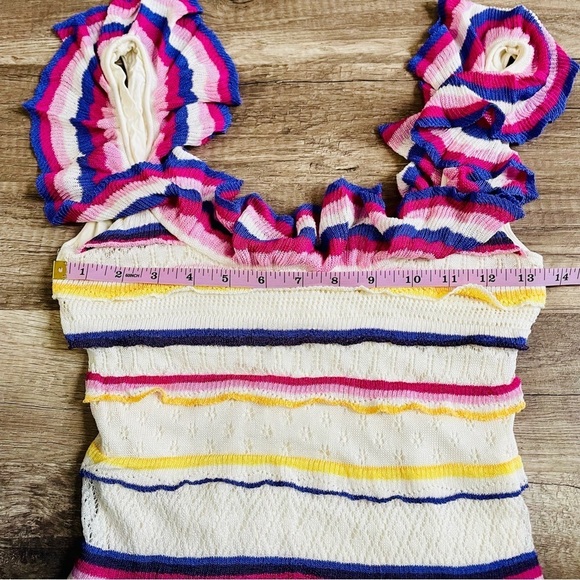 Sezane Leya Top Knit Multicolor XS X-Small - Picture 7 of 8